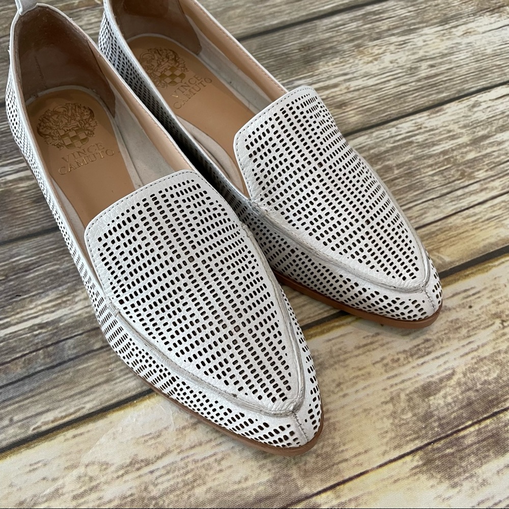 vince camuto perforated suede booties